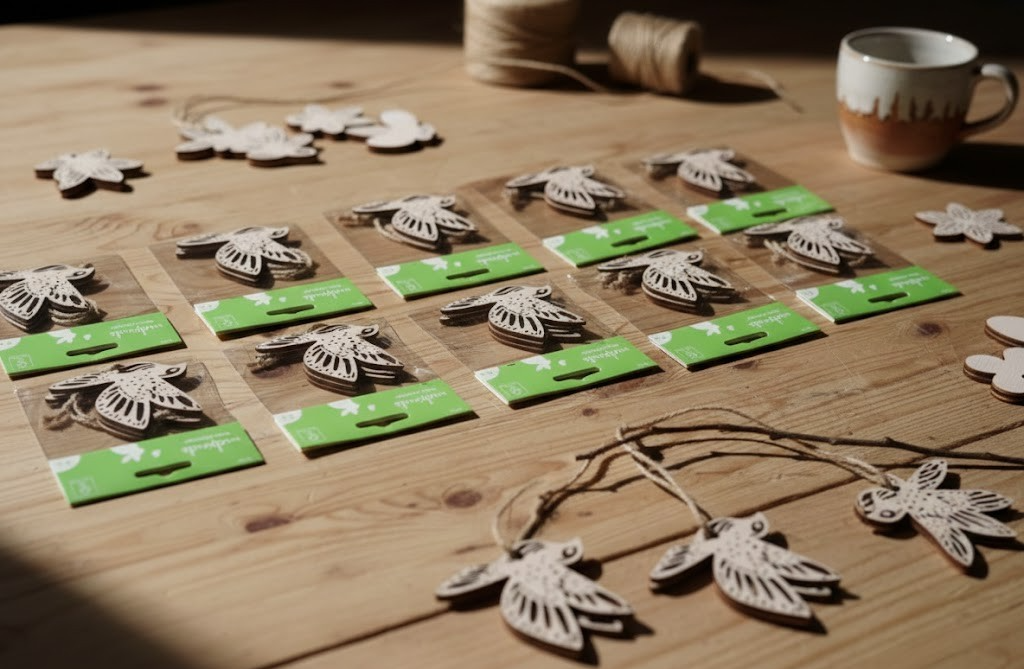 10x Wenco Deko-Anhänger Tauben Holz 2er Set Ostern Frühling Geschenk